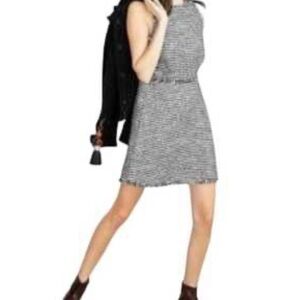 Zara Monochrome Striped Mini Dress